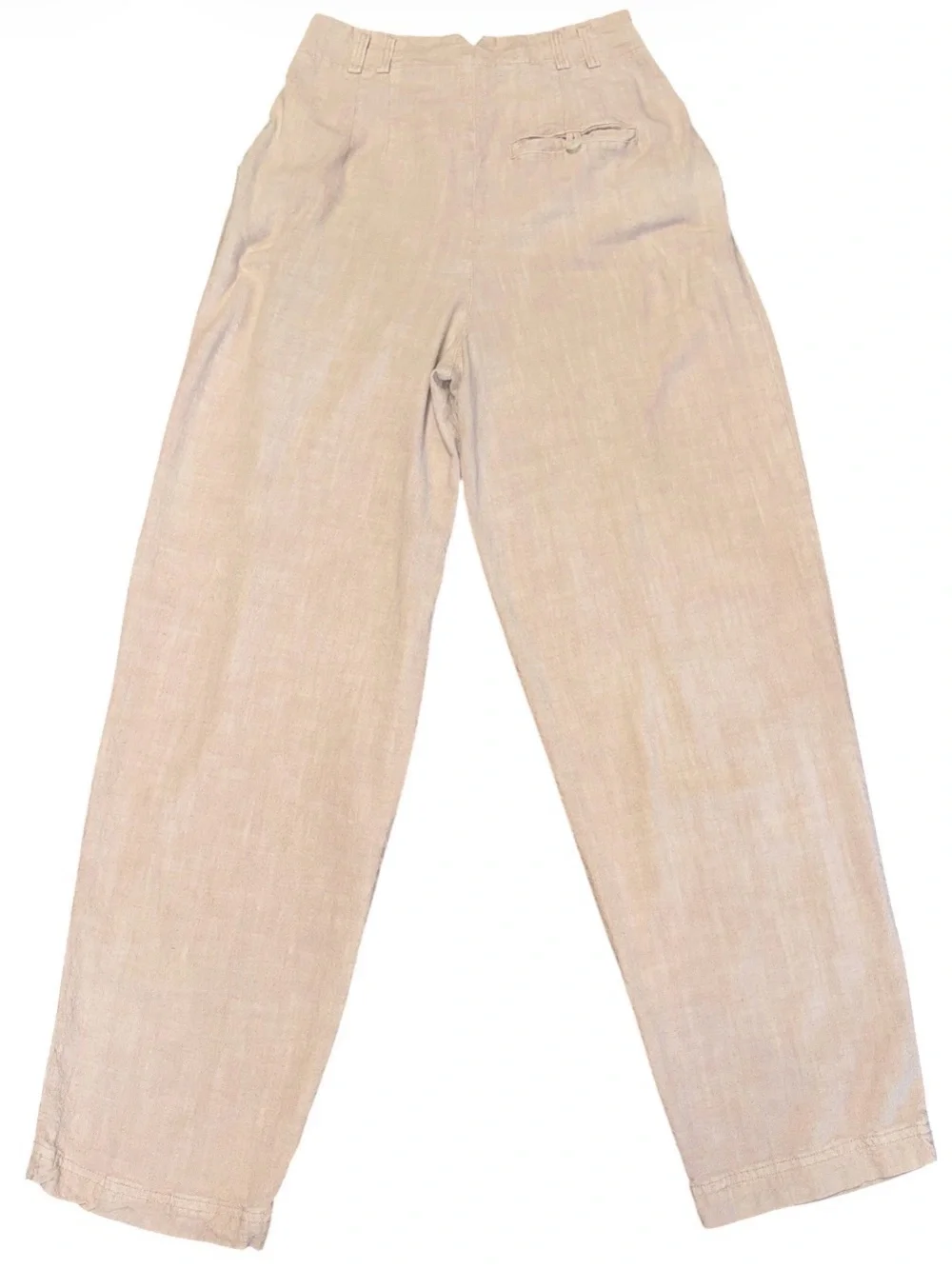 Free People Viscose Linen Relaxed Women’s Trousers Cream Size 4 - Picture 3 of 11